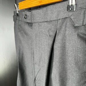 Zara Origins 100% Wool Pleated Trouser with Tab adjuster
